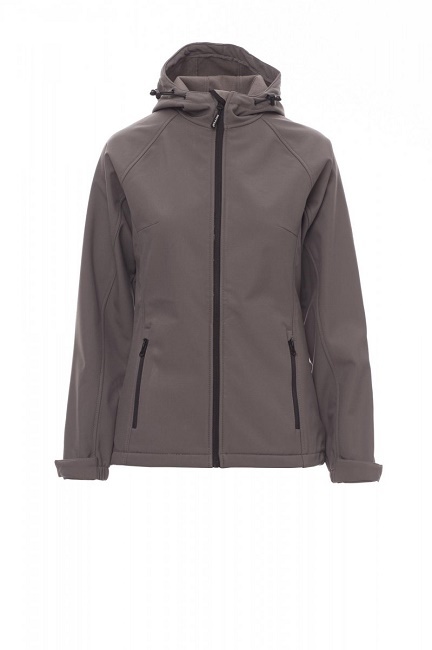 PAYPER® GALE LADY dámská softshellová bunda s kapucí - GALE_LADY_steel_grey.jpg