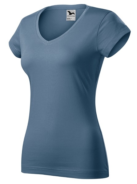 MALFINI® FIT V-NECK triko dámské - 162_FIT_V-NECK_denim.jpg