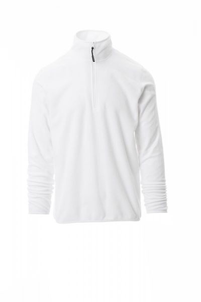 PAYPER® SOFT+ mikina unisex fleecová s krátkým zipem - WHITE.jpg