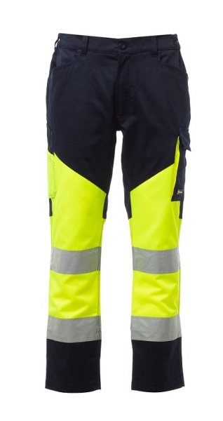 PAYPER® WORKING kalhoty celoroční unisexové,EN ISO 20471 Třída 1 - working_zluta_fluo-navy.jpg