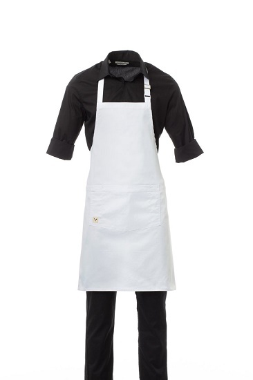 PAYPER® BISTROT zástěra multifunkční unisex s nastavitelným laclem pomocí přezky,80x83cm - BISTROT_bila.jpg