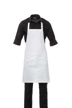 PAYPER® BISTROT zástěra multifunkční unisex s nastavitelným laclem pomocí přezky,80x83cm - BISTROT_bila.jpg