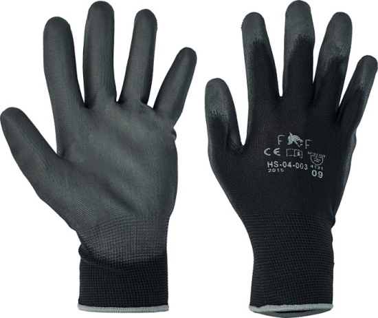 BUNTING LIGHT HS-04-003 pracovní rukavice z polyesteru 3/4 máčené v PU,EN388:2016 (4131X) - bunting_light_black_hs-04-003_01080063xxxxx.jpg