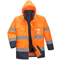 HiVis oranžová-tmavě modrá