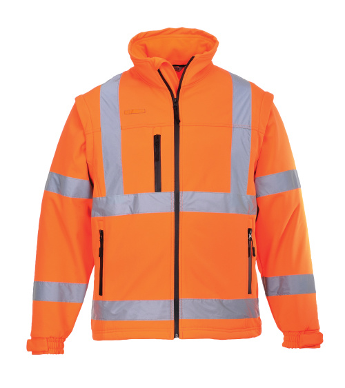 PORTWEST® S428 reflexní softshellová bunda s odepínacími rukávy Hi-Vis,EN ISO 20471 (Třída3) - S428ORR.jpg