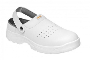 BENNON® WHITE OB SLIPPER SRC bílý nazouvák s plnou perforovanou špičkou a páskem přes patu,EN ISO 20347 - Bennon_White_nazouvák OB Z30082.jpg