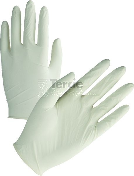 PD-LX-PWF nepudrované jednorázové latexové rukavice,bílá(BOX=100)